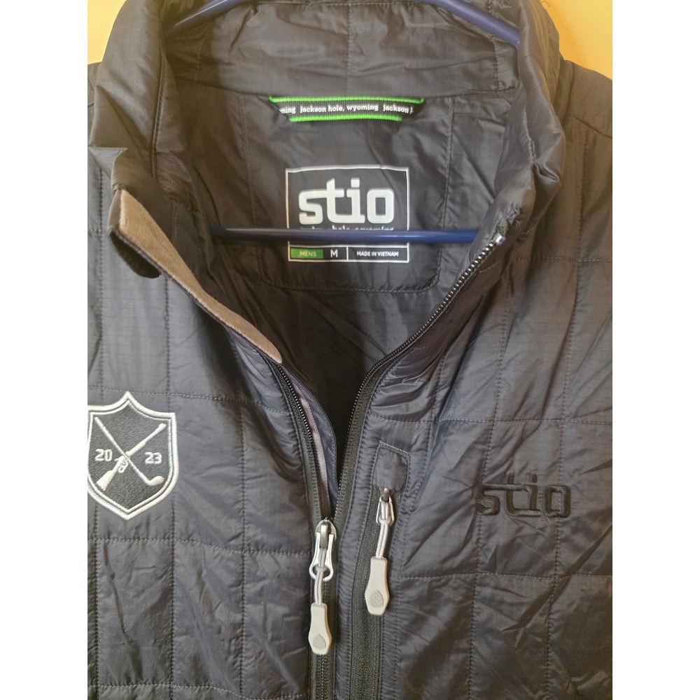 Stio Mens Lofted Quilted Vest Black Jackson Hole Wyoming Size M 2023 Patch